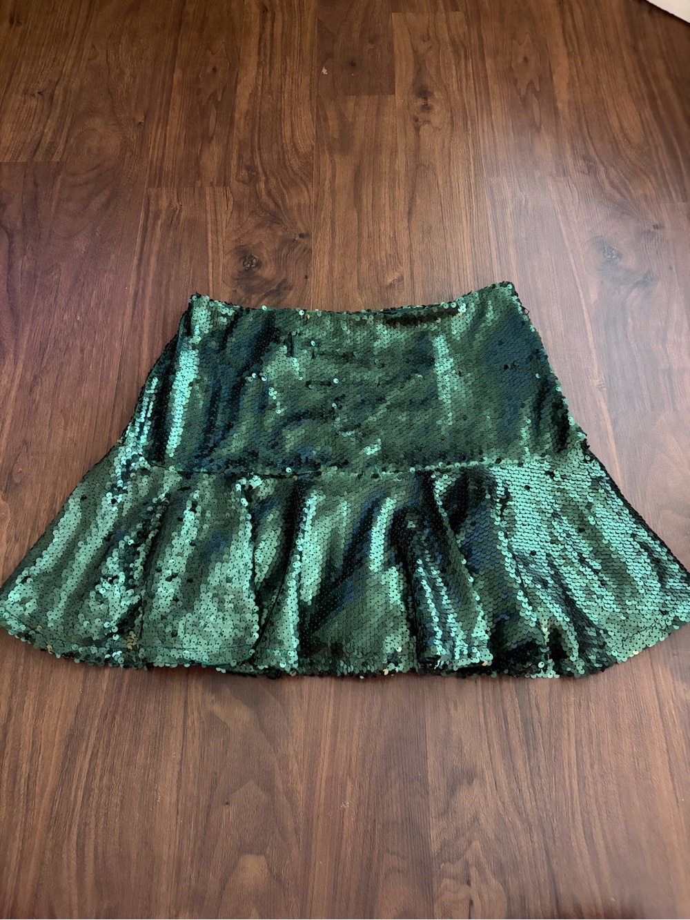 Green Sequin Skirt